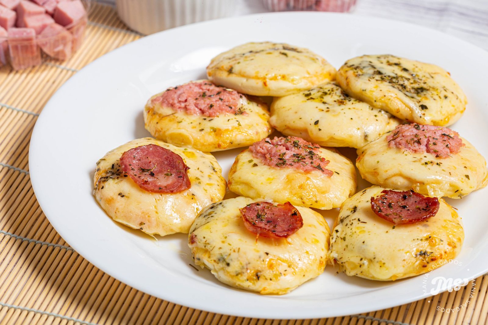 Mini pizzas de vários sabores